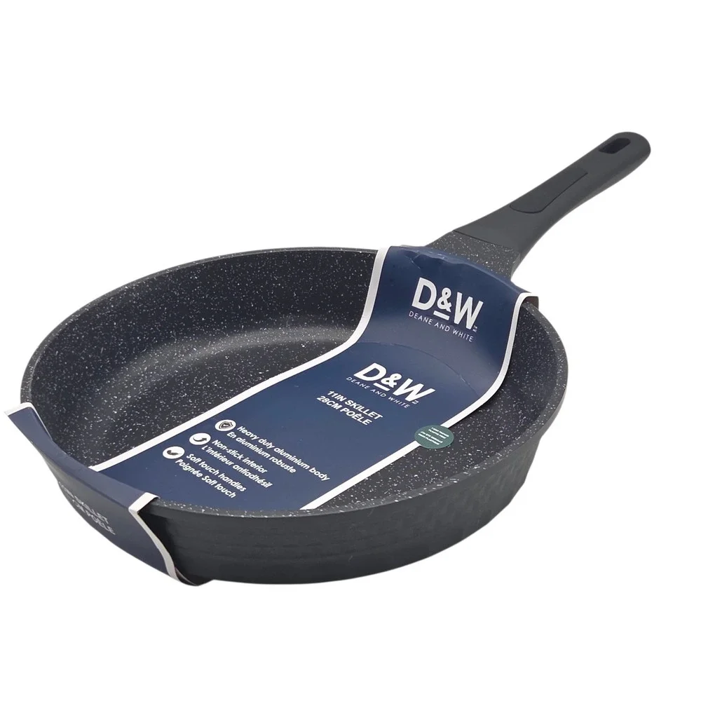 D&W Deane And White Cookware 11in Frying Pan Skillet‎ Nonstick Interior Black